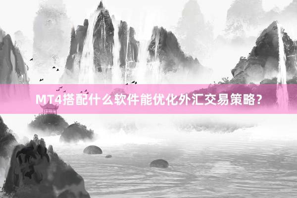 MT4搭配什么软件能优化外汇交易策略？